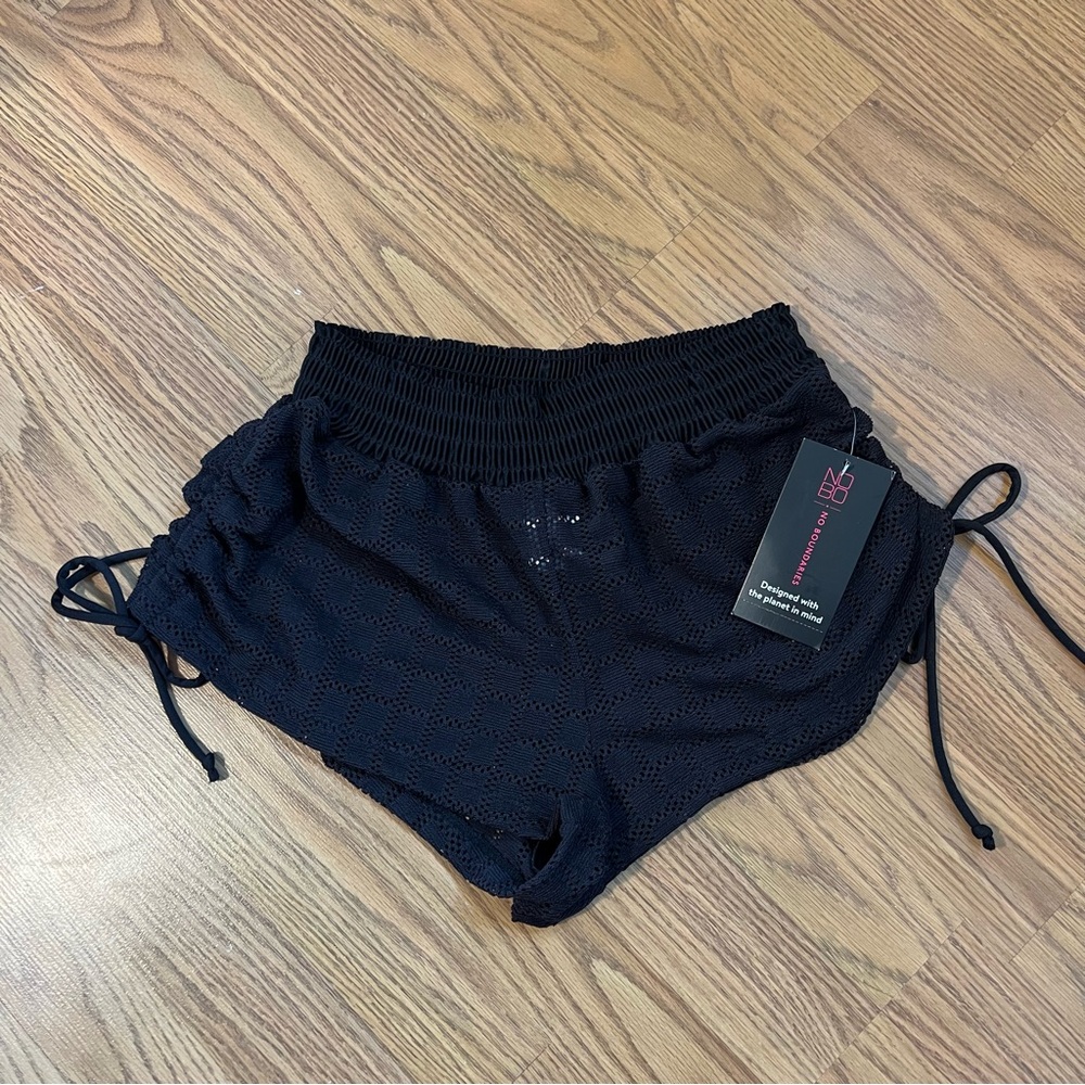 Black Lace Women’s Swim Cover-up Shorts